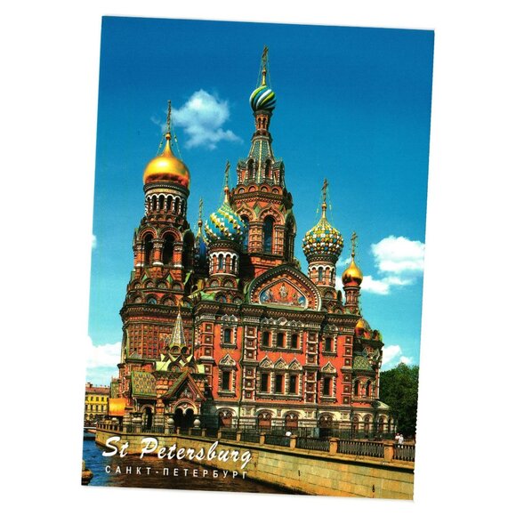 Other - St Petersburg Postcard Featuring The Cathedral Of The Resurrection Bridge Russia